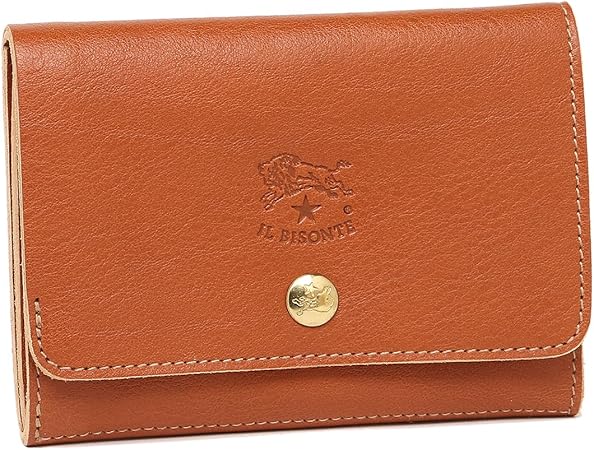 IL BISONTE オレンジ 二つ折り財布 イルビゾンテ 二つ折り財布 財布 メンズ レディース キャラメル